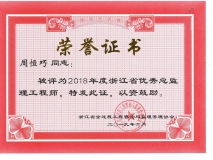 2018年度浙江省优秀总监理工程师