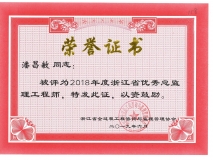2018年度浙江省优秀总监理工程师